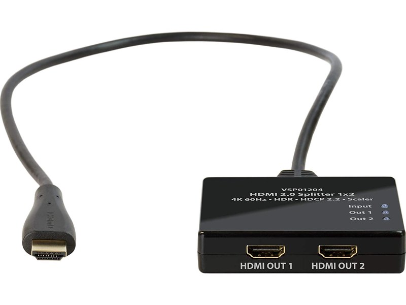Splitter HDMI 2.0 4K 60 Hz 1x2 (1 entrée, 2 sorties) - Commutateur HDMI -  Macway