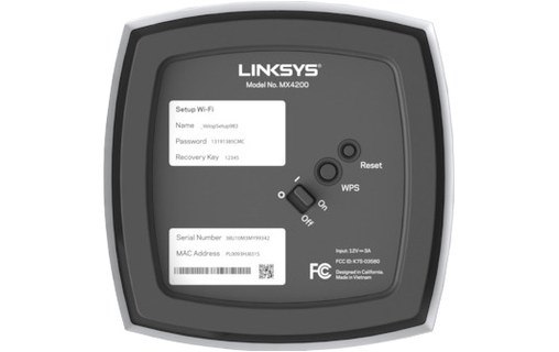 Routeur WiFi 6 Mesh Linksys MX4200 - Tri-bande 4200 Mbit/s