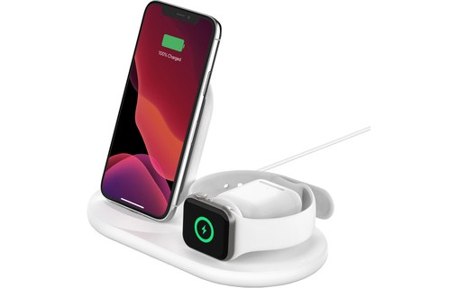 Belkin Boost Charge Blanc - Station de recharge pour iPhone, Apple