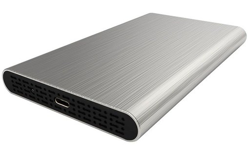 Boitier 2,5" USB 3.1 Gris argenté pour DD 2.5" SATA Mac-PC - HEDEN