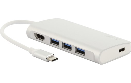LMP USB-C Video Hub Argent - Dock USB-C vers HDMI, USB 3.0 et USB-C