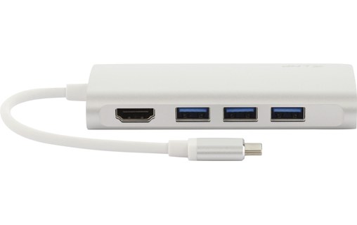 LMP USB-C Video Hub Argent - Dock USB-C vers HDMI, USB 3.0 et USB-C
