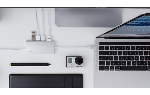 LMP USB-C Video Hub Argent - Dock USB-C vers HDMI, USB 3.0 et USB-C