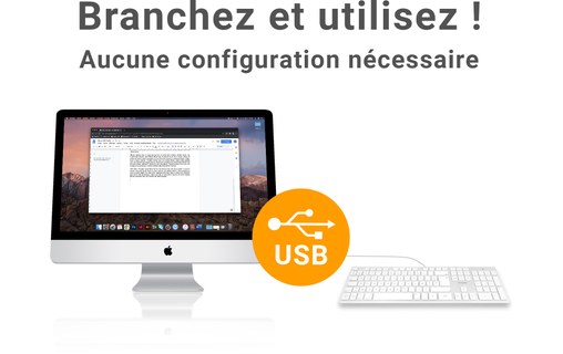 Kit clavier et souris USB-A pour Mac - Argent - Novodio