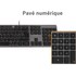 Novodio Touch Keyboard USB-A Gris Sidéral - Clavier AZERTY Mac
