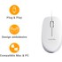 Novodio Optical Mouse USB-C Argent - Souris optique filaire 1600 DPI Mac/PC