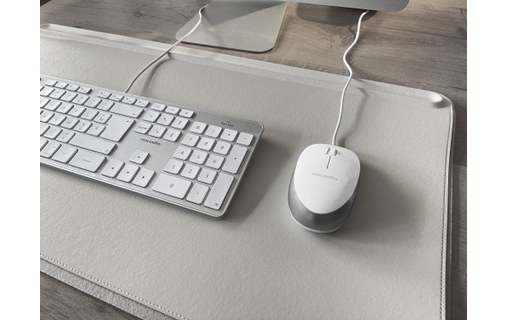 Novodio Optical Mouse USB-C Argent - Souris optique filaire 1600 DPI Mac/PC
