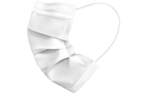 KAPP - Lot de 10 masques Blancs lavables 3 plis 4 couches - Made in France