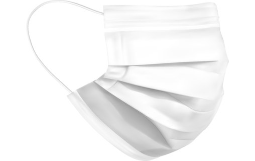 KAPP - Lot de 10 masques Blancs lavables 3 plis 4 couches - Made in France