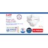 KAPP - Lot de 10 masques Blancs lavables 3 plis 4 couches - Made in France