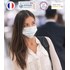 KAPP - Lot de 10 masques Blancs lavables 3 plis 4 couches - Made in France