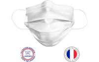 KAPP - Lot de 10 masques Blancs lavables 3 plis 4 couches - Made in France
