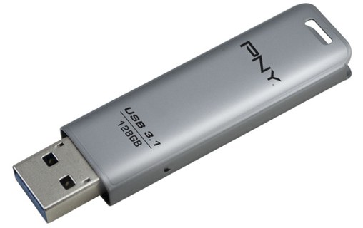 Clé USB PNY Elite Steel 128 Go - Métal - USB 3.2