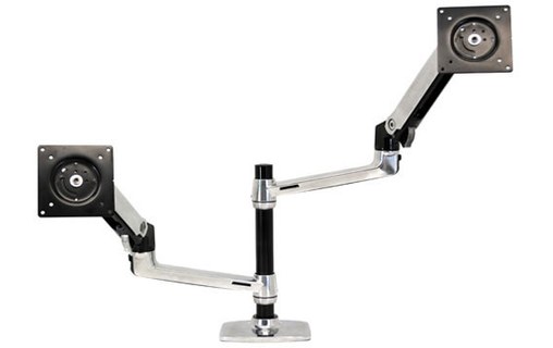 Ergotron LX Series Dual Stacking Arm 61 cm (24") Argent