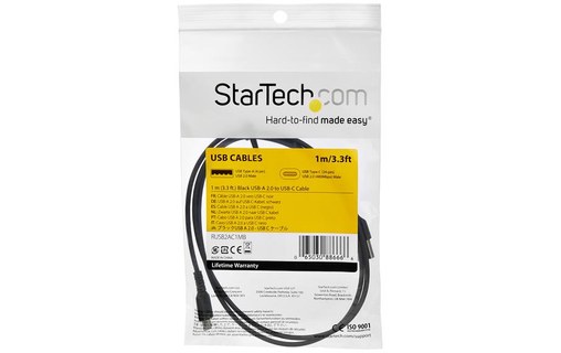 Câble StarTech USB-C vers USB-C 60 W USB 2.0 - 1 m - Noir