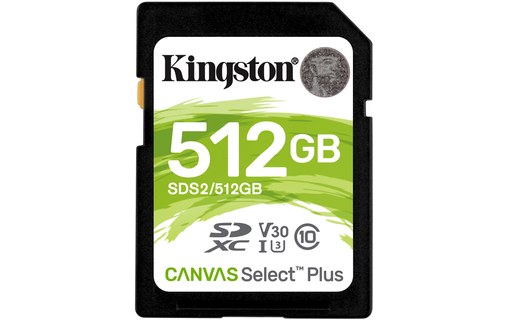 Kingston Technology Canvas Select Plus mémoire flash 512 Go SDXC UHS-I Classe 10