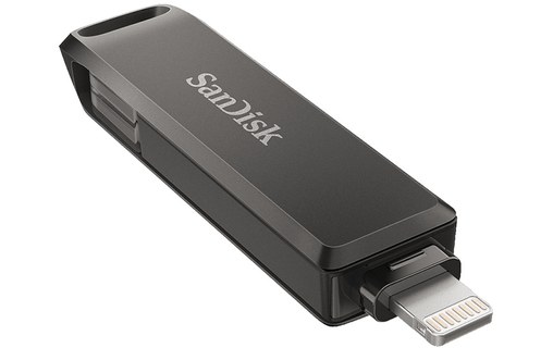 Clé Lightning et USB-C SanDisk iXpand 128 Go - Noir - USB 3.2