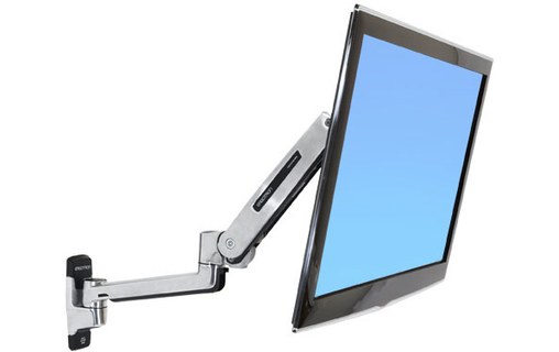 Ergotron LX Sit-Stand Wall Mount LCD Arm 106,7 cm (42") Acier inoxydable