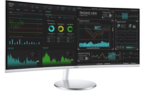 Écran Gaming Incurvé 34" Samsung CJ791 - HDMI/DisplayPort/Thunderbolt 3