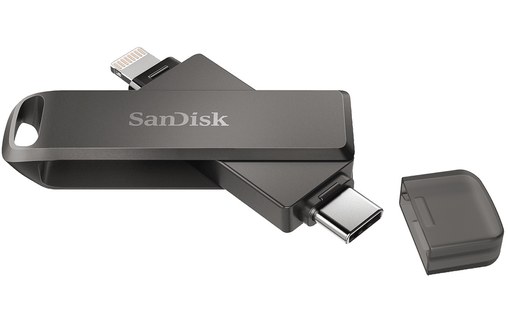 Clé Lightning et USB-C SanDisk iXpand 128 Go - Noir - USB 3.2