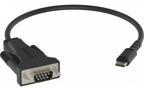Vision TC-USBCSER/BL câble Série Noir RS-232 USB-C