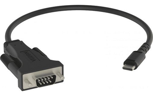 Vision TC-USBCSER/BL câble Série Noir RS-232 USB-C