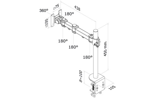 Newstar Support de bureau écrans plat