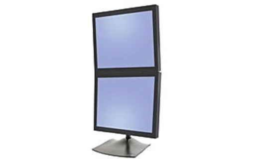 Ergotron DS Series DS100 Dual Monitor Desk Stand, Vertical 61 cm (24) Noir