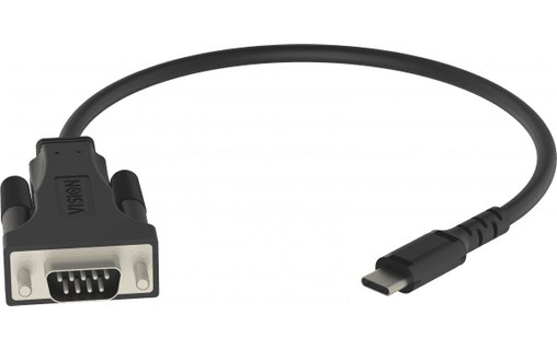 Vision TC-USBCSER/BL câble Série Noir RS-232 USB-C