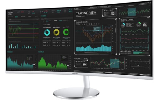Écran Gaming Incurvé 34" Samsung CJ791 - HDMI/DisplayPort/Thunderbolt 3