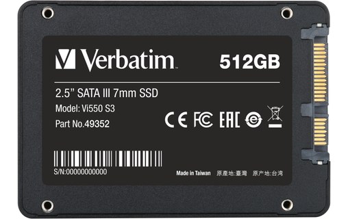 Verbatim Vi550 S3 512 Go - SSD 2,5" 3D NAND