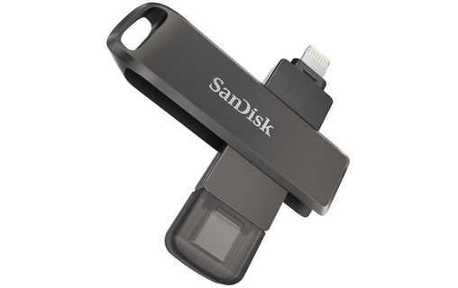 Clé Lightning et USB-C SanDisk iXpand 128 Go - Noir - USB 3.2