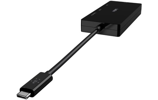 Belkin AVC003BTBK hub & concentrateur USB 3.2 Gen 1 (3.1 Gen 1) Type-C Noir