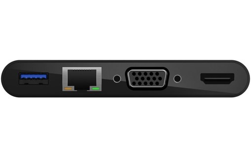 Belkin Adaptateur USB-C vers HDMI 4K, VGA, USB-A 3.0, USB-C et Ethernet Gigabit