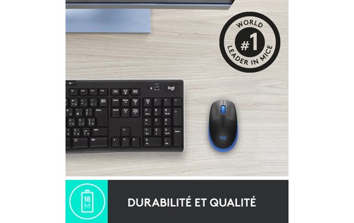 Souris sans fil Logitech M190 - Bleue