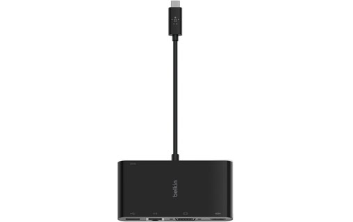 Belkin Adaptateur USB-C vers HDMI 4K, VGA, USB-A 3.0, USB-C et Ethernet Gigabit