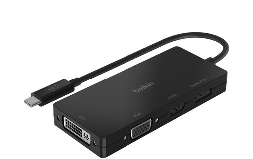 Belkin AVC003BTBK hub & concentrateur USB 3.2 Gen 1 (3.1 Gen 1) Type-C Noir