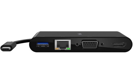Belkin Adaptateur USB-C vers HDMI 4K, VGA, USB-A 3.0, USB-C et Ethernet Gigabit