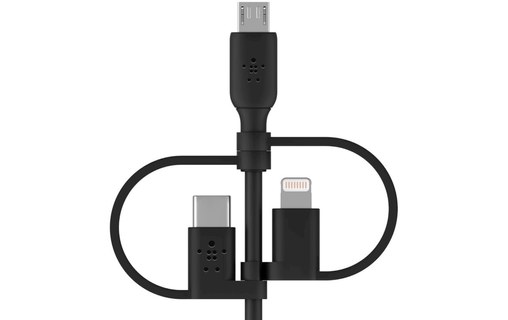 Belkin BOOST CHARGE câble USB 1 m USB A USB C/Micro-USB B/Lightning Noir