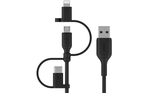 Belkin BOOST CHARGE câble USB 1 m USB A USB C/Micro-USB B/Lightning Noir