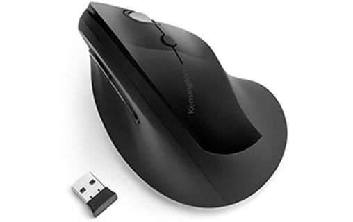 Souris sans fil Kensington Pro Fit Ergo - Noire - Ergonomique, Verticale