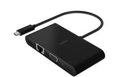 Belkin Adaptateur USB-C vers HDMI 4K, VGA, USB-A 3.0, USB-C et Ethernet Gigabit