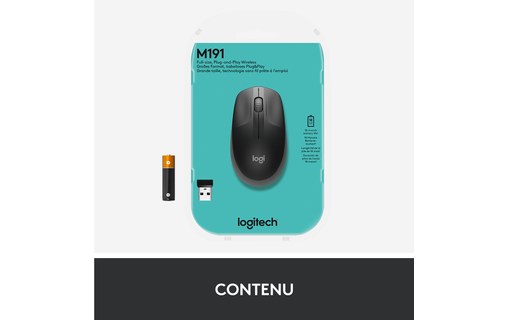 Souris sans fil Logitech M190 - Grise