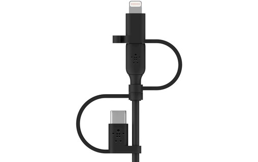 Belkin BOOST CHARGE câble USB 1 m USB A USB C/Micro-USB B/Lightning Noir