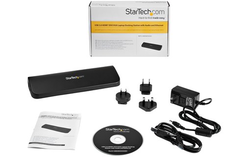 StarTech.com Station d'accueil USB 3.0 universelle double affichage pour PC port