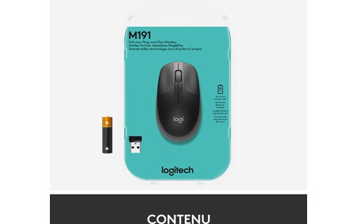 Souris sans fil Logitech M190 - Charbon