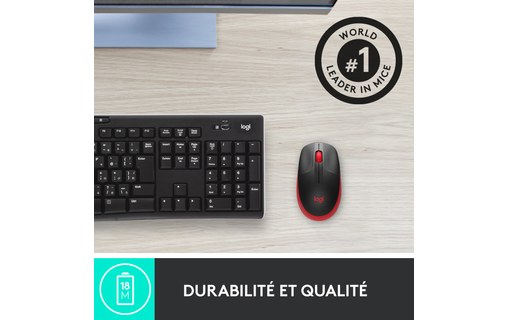 Souris sans fil Logitech M190 - Rouge