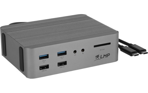 LMP USB-C SuperDock 4K - Dock USB-C 15 ports Gris Sidéral