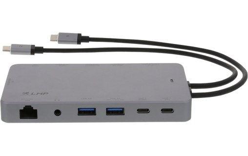 LMP USB-C Display Dock 2 4K - Dock USB-C 12 ports Gris Sidéral