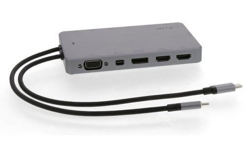LMP USB-C Display Dock 2 4K - Dock USB-C 12 ports Gris Sidéral